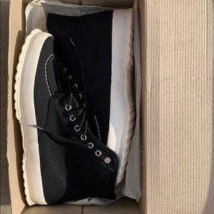 Vulcanizer work Oxford high top mic toe boot